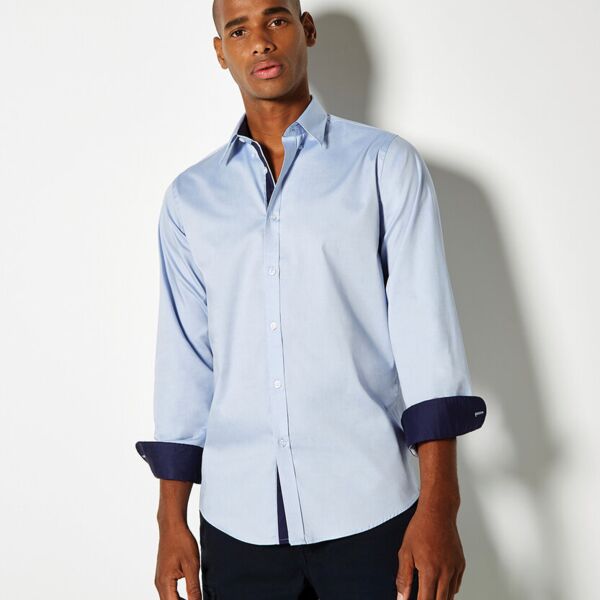 Contrast premium Oxford shirt (button-down collar) long-sleeved (tailored fit) Thumbnail